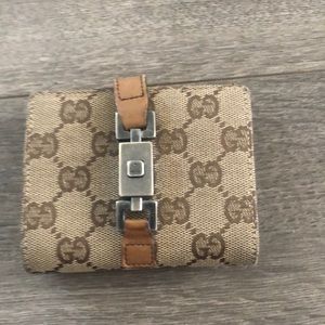 Jackie GG Canvas Compact Wallet